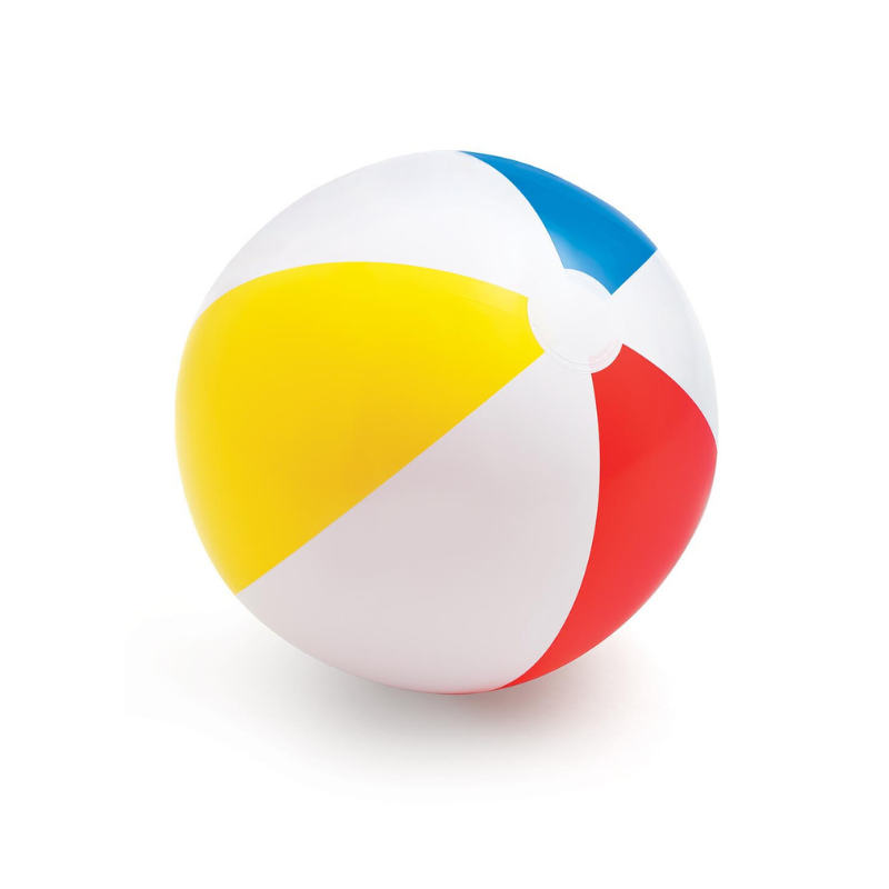 v1032 ixglossy51 59020 202508200930 00.png Colourful inflatable beach ball on white background