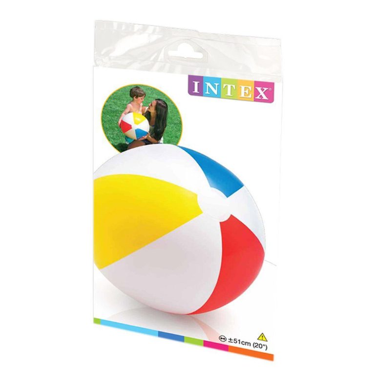 intex beach ball 51cm glossy panel 59020 Intex inflatable beach ball in retail packaging