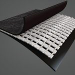 Layered composite mat with lattice core structure
