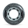 Inflatable tyre-shaped swim ring with handles