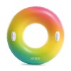 intex rainbow ombre tube pool float 58202 Rainbow inflatable swim ring with white handles