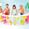 intex pinwheel swim centre pool 229cm x 56cm 56494 Family enjoying colourful inflatable backyard pool