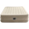 Beige inflatable air mattress with built-in pump