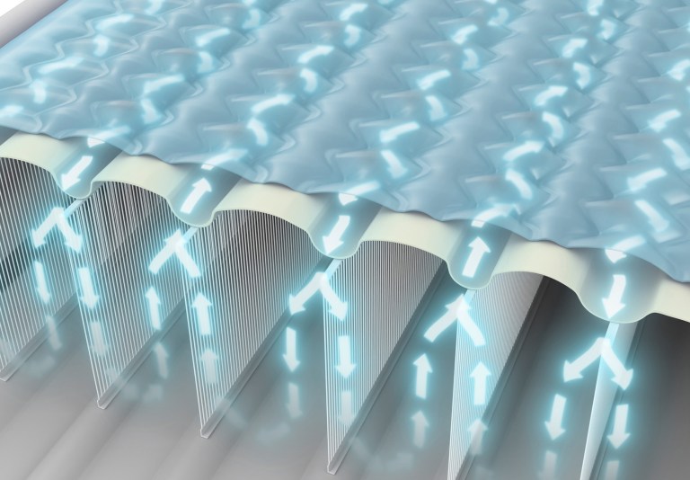 Breathable mattress layers with airflow circulation illustration