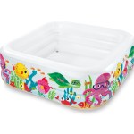Colourful inflatable kids pool with sea creatures
