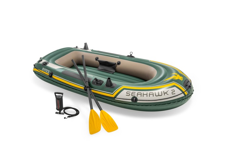 Inflatable Seahawk 2 boat with oars and pump
