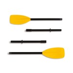 Yellow kayak paddle with detachable black shaft sections