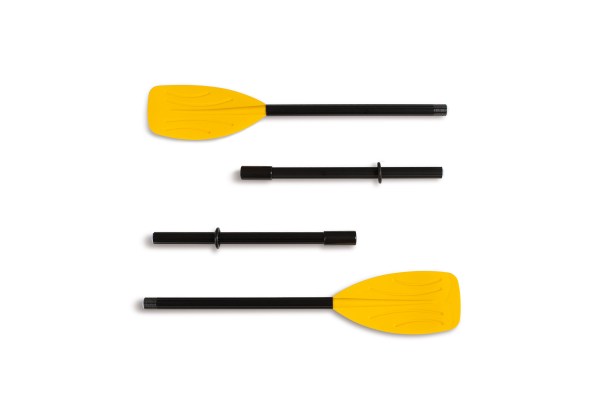 intex seahawk 2 boat set 68347 Yellow kayak paddle with detachable black shaft sections