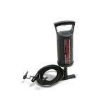 Black manual air pump with hose attachments