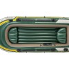 intex seahawk 4 boat set 68351 Green inflatable raft with oar locks and seats