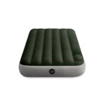 intex single (twin) classic airbed with built in pump 64761 Dark green inflatable air mattress with built-in pillow