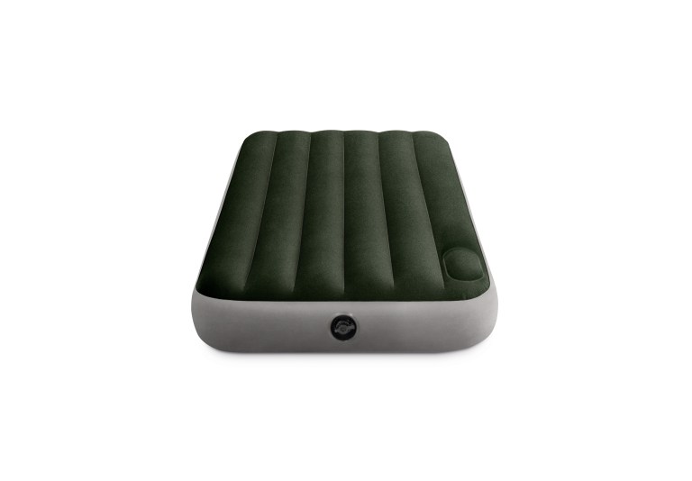 intex single (twin) classic airbed with built in pump 64761 Dark green inflatable air mattress with built-in pillow