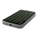 intex single (twin) classic airbed with built in pump 64761 Dark green inflatable air mattress with built-in pillow