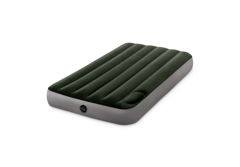 intex single (twin) classic airbed with built in pump 64761 Dark green inflatable air mattress with built-in pillow