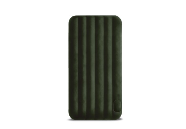 intex single (twin) classic airbed with built in pump 64761 Dark green inflatable camping sleeping mat
