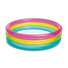 Colourful inflatable kiddie pool on white background
