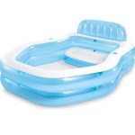 intex sun shade swim center family inflatable pool 57186 Blue inflatable pool lounge with backrest
