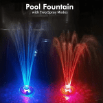 spire led light show waterproof light up pool fountain ct507 LED pool fountains with blue and red sprays