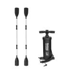Kayak paddles and Bestway air hand pump