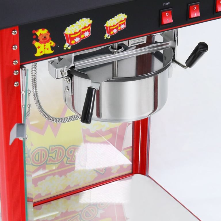 Commercial popcorn machine with stainless steel kettle
