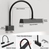 picture frame light with remote, wireless 16 inch black art light, battery operated picture light with 3 cct, dimmable and timer wall picture lights for painting, wall, gallery, artwork, frame Black adjustable LED picture light with dimensions