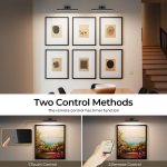 Wall-mounted picture lights with touch and remote control