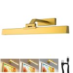 version 1.0.0 Gold LED picture light wall mounted