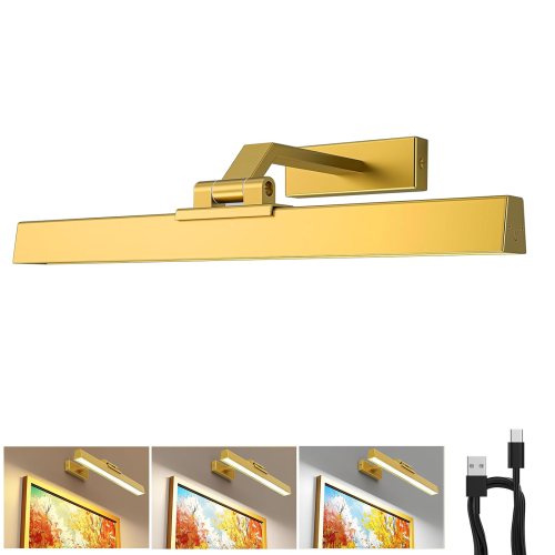 version 1.0.0 Gold LED picture light wall mounted