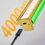 picture lights for wall, battery operated picture light 16in gallery light for paintings cct dimmable gold 4000mAh battery charging with green power indicator