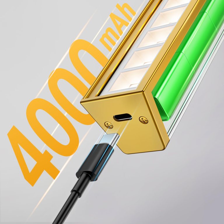 picture lights for wall, battery operated picture light 16in gallery light for paintings cct dimmable gold 4000mAh battery charging with green power indicator