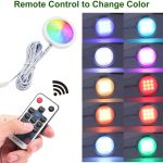 RGB LED puck light with remote control