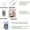 rgb color changing led under cabinet lighting kit,aluminum slim cabinet led puck lights for kitchen counter wardrobe counter furniture shelf ambiance christmas xmas decoration lighting Upgraded LED controller and remote comparison