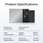 smart digital food kitchen scale with nutritional calculator, on screen nutrient info, free app for calorie & macro tracking, ai scan, personal goals, for weight loss and keto, 11lb/5kg Digital kitchen scale with LED display specifications