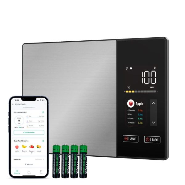 Smart digital kitchen scale with nutrition display and app