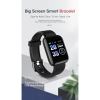 116plus sports android ios bluetooth touch water resistant screen fitness tracker smart wrist bracelet black Black smart fitness bracelet with large colour display