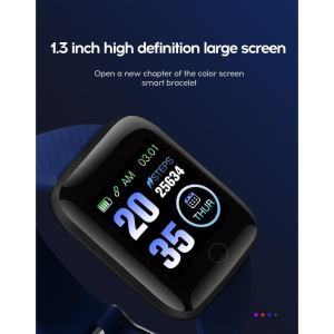 116plus sports android ios bluetooth touch water resistant screen fitness tracker smart wrist bracelet black Smart bracelet with 1.3-inch HD colour display