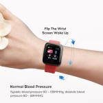 Smartwatch displaying health stats on wrist