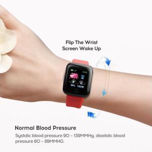 116plus sports android ios bluetooth touch water resistant screen fitness tracker smart wrist bracelet black Smartwatch displaying health stats on wrist