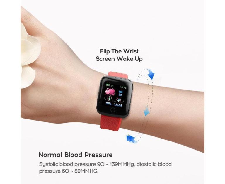 Smartwatch displaying health stats on wrist