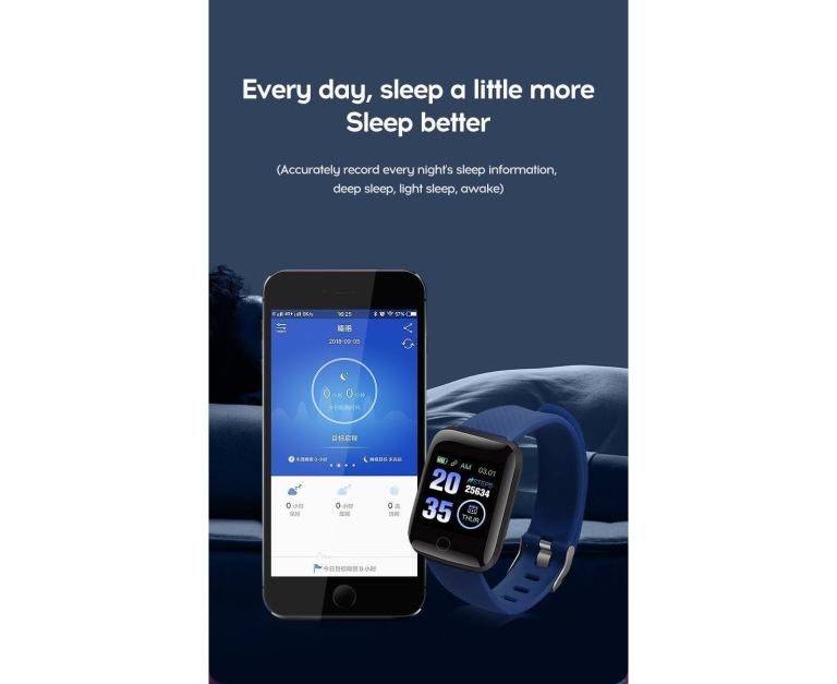 Smartwatch and phone displaying sleep tracking app