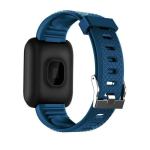 Blue fitness tracker with black rectangular module