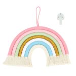 v1294 ym0521 3115230034212 00.jpg Pastel macramé rainbow wall hanging with tassels