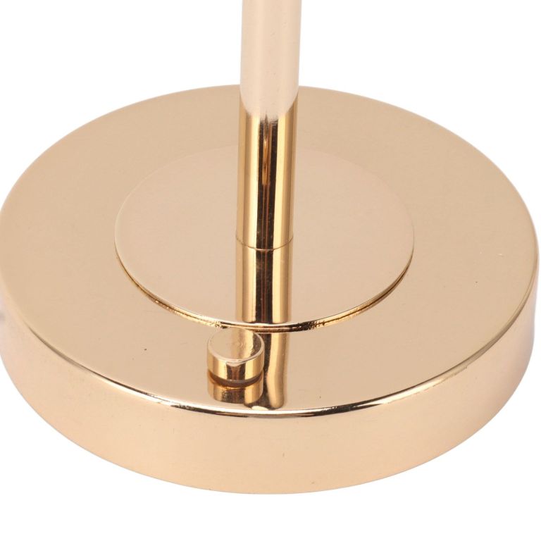 Polished brass table lamp base with pull switch