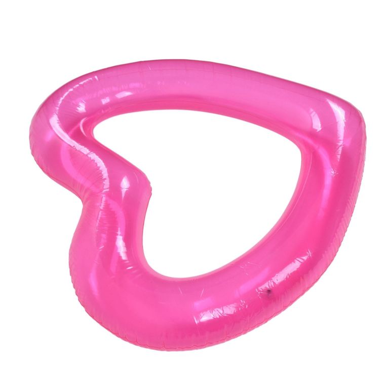 heart pool float pvc material skin friendly lightweight pink romantic style floating tubes for summer Pink heart-shaped inflatable pool float