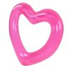 Pink inflatable heart-shaped pool float