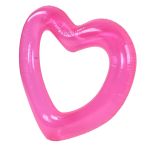 heart pool float pvc material skin friendly lightweight pink romantic style floating tubes for summer Pink inflatable heart-shaped pool float