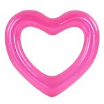 heart pool float pvc material skin friendly lightweight pink romantic style floating tubes for summer Pink inflatable heart-shaped pool float
