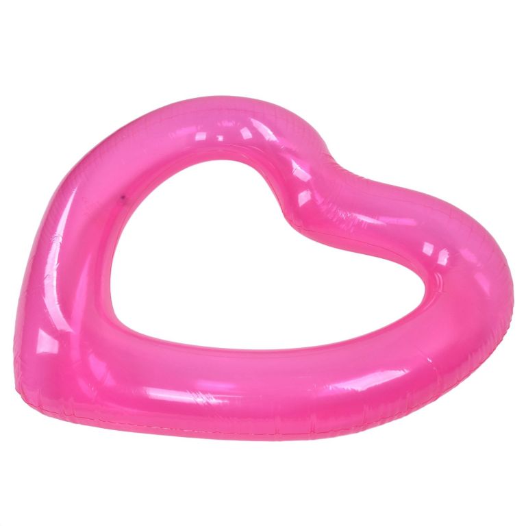 heart pool float pvc material skin friendly lightweight pink romantic style floating tubes for summer Pink heart-shaped inflatable pool float