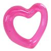 Pink inflatable heart-shaped pool float