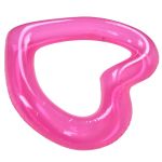 heart pool float pvc material skin friendly lightweight pink romantic style floating tubes for summer Bright pink heart-shaped inflatable pool float
